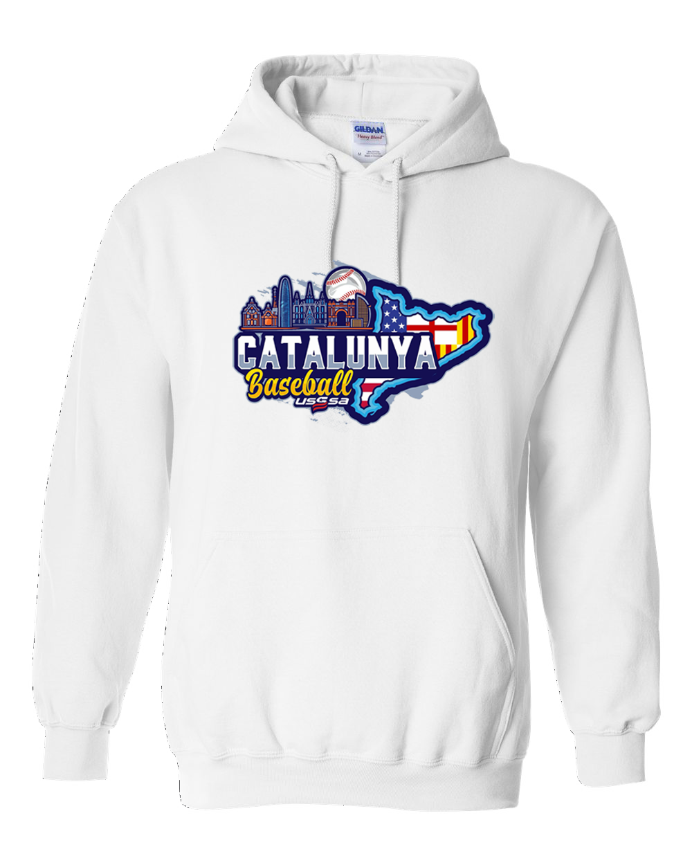 Catalunya Cotton Hoodie White